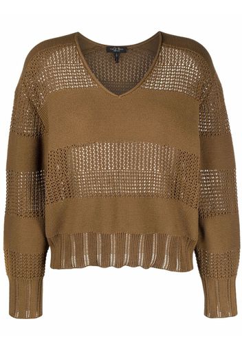 Rag & Bone open-knit striped jumper - Verde