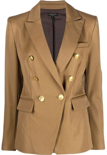 rag & bone double-breasted tailored blazer - Marrone