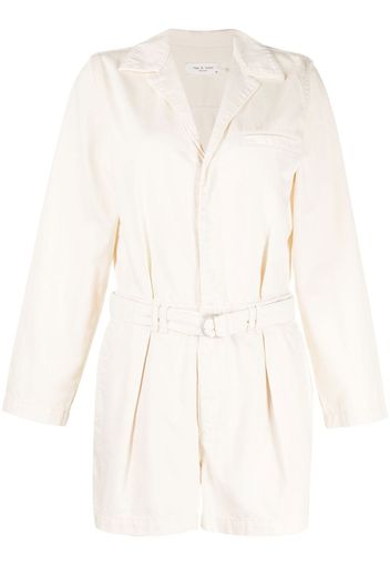 rag & bone long-sleeve belted jumpsuit - Bianco