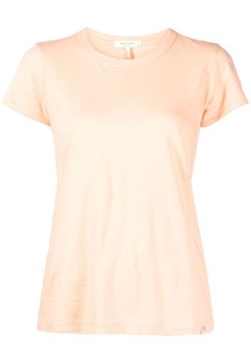 rag & bone slub-texture crew-neck T-shirt - Arancione