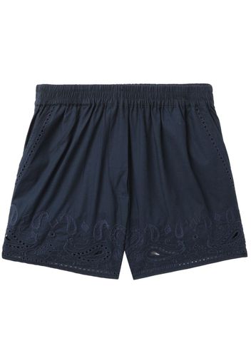 rag & bone broderie anglaise cotton shorts - Blu