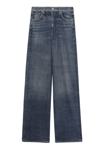 rag & bone mid-rise wide-leg jeans - Blu