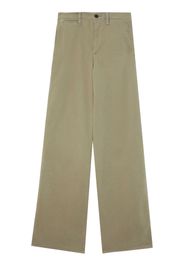 rag & bone wide-leg stretch-cotton trousers - Verde