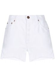 rag & bone Shorts denim con orlo sfrangiato - Bianco