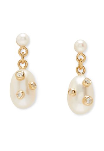 RAGBAG STUDIO 18kt yellow gold pearl drop earrings - Oro