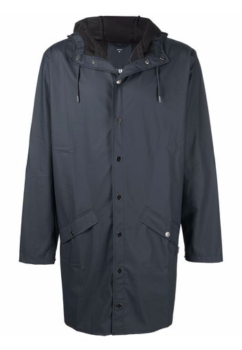 Rains drawstring hooded coat - Blu