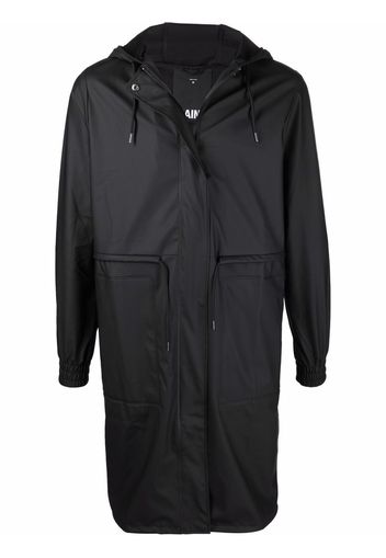 Rains drawstring hooded raincoat - Nero