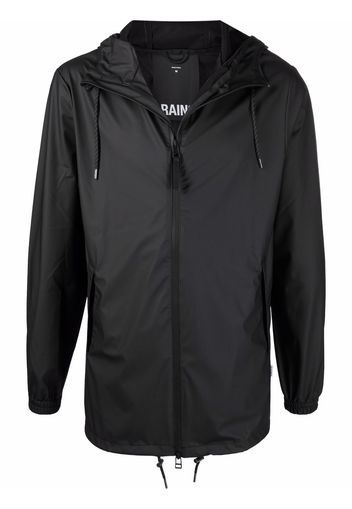 Rains drawstring dooded jacket - Nero