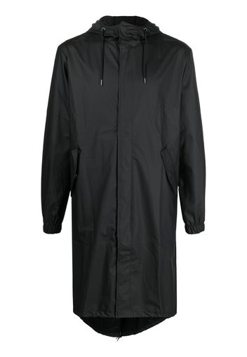 Rains zip-up hooded raincoat - Nero