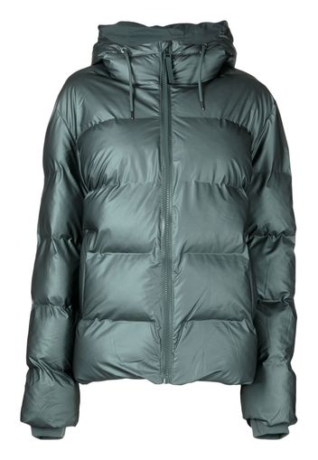 Rains metallic-sheen puffer jacket - Verde