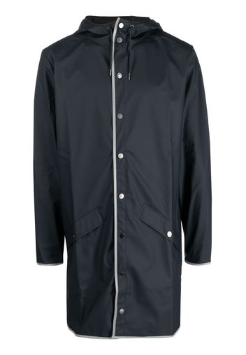 Rains zip-up hooded raincoat - Blu