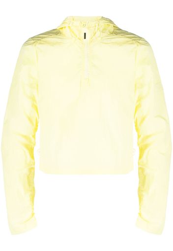 Rains drawstring cropped hooded jacket - Giallo