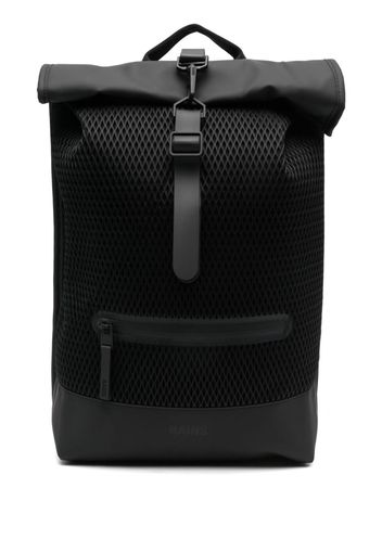 Rains Rolltop Rucksack mesh backpack - Nero