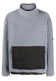 Rains high-neck fleece jumper - Grigio