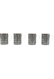 Ralph Lauren Home Wessex houndstooth mugs (set of four) - Nero