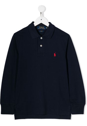 logo embroidered polo shirt