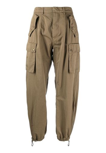 Calvin Klein Jeans Koszulka polo w paski Charlee multi-pocket cargo pants - Verde