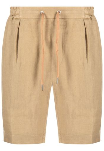 Ralph Lauren Purple Label drawstring linen chino shorts - Marrone