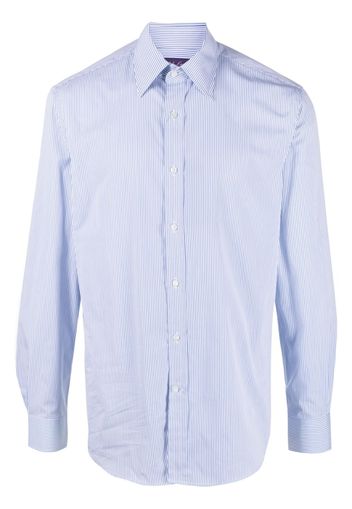 Ralph Lauren Purple Label striped cotton shirt - Blu