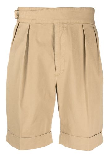 Ralph Lauren Purple Label Byron pleated shorts - Marrone