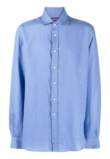 Ralph Lauren Purple Label long-sleeved linen shirt - Blu