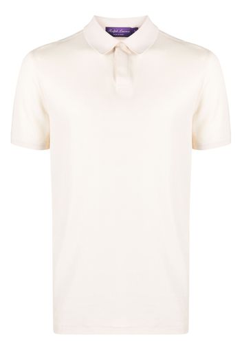 Ralph Lauren Purple Label waffle short-sleeve polo shirt - Bianco