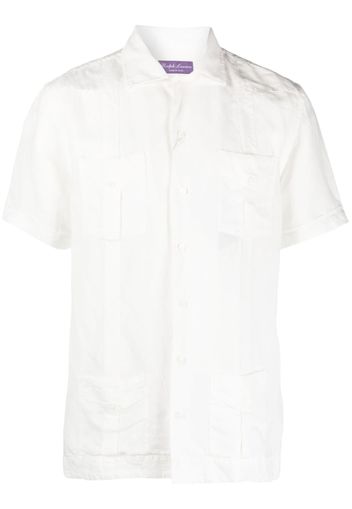 Ralph Lauren Purple Label camp-collar linen blend shirt - Bianco