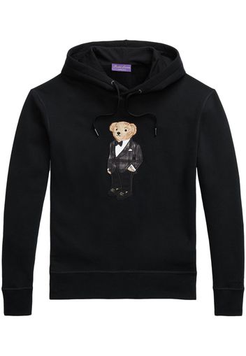 Ralph Lauren Purple Label Felpa Teddy Bear con cappuccio - Nero