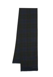 Ralph Lauren Purple Label check-pattern logo-patch scarf - Blu