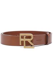 Ralph Lauren Purple Label logo-plaque leather belt - Marrone