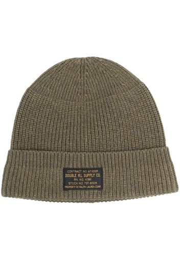 Ralph Lauren RRL logo patch beanie hat - Verde