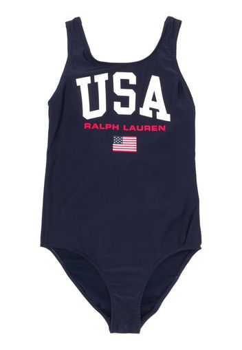 logo print swimsuit