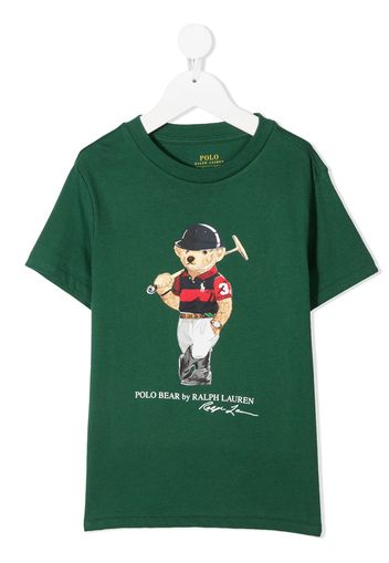 Ralph Lauren Kids teddy bear-print T-shirt - Verde