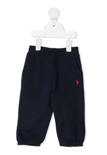 Ralph Lauren Kids embroidered logo trousers - Blu