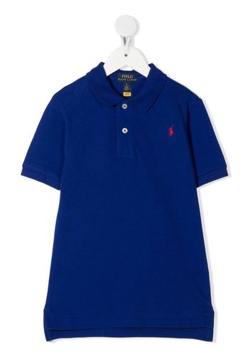 Ralph Lauren Kids logo-embroidered polo shirt - Blu