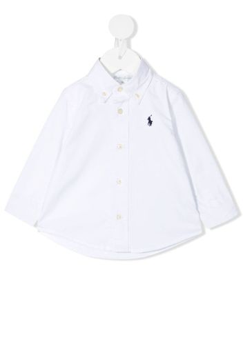 Ralph Lauren Kids logo-embroidered button-down shirt - Bianco