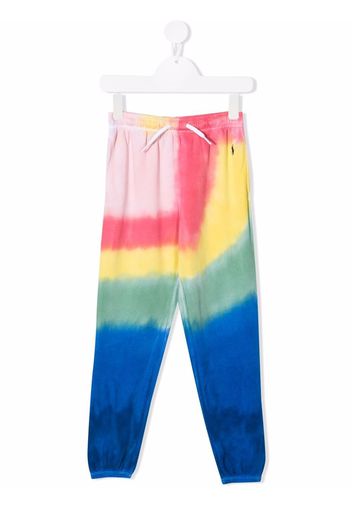 Ralph Lauren Kids Pantaloni sportivi con fantasia tie dye - Rosa