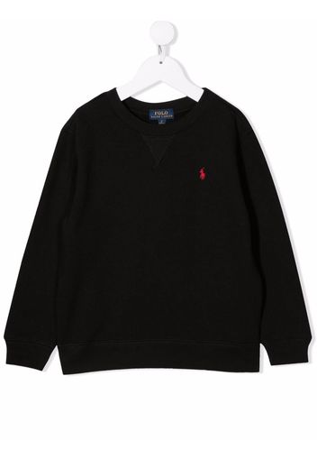 Ralph Lauren Kids logo-embroidered sweatshirt - Nero