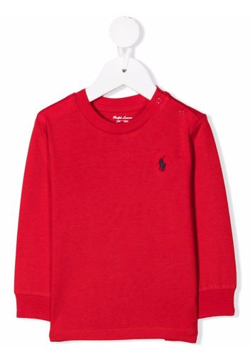 Ralph Lauren Kids logo-embroidered sweatshirt - Rosso