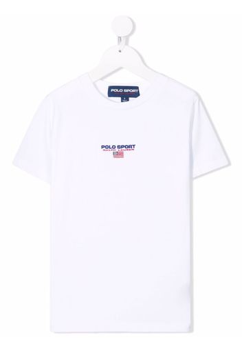 Ralph Lauren Kids embroidered logo cotton T-shirt - Bianco