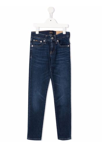 Ralph Lauren Kids high-waisted skirt jeans - Blu