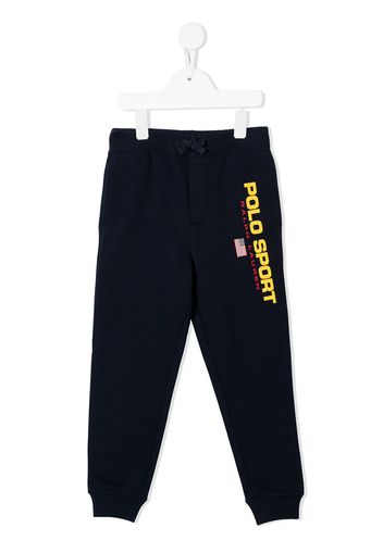 Ralph Lauren Kids Pantaloni sportivi con stampa - Blu