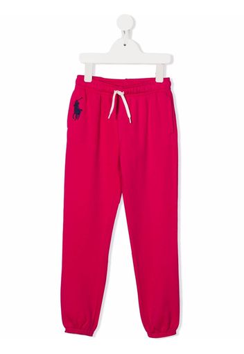 Ralph Lauren Kids embroidered-logo track pants - Rosa