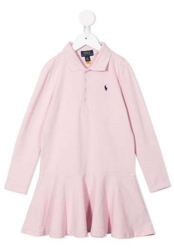 Ralph Lauren Kids Abito con ricamo - Rosa