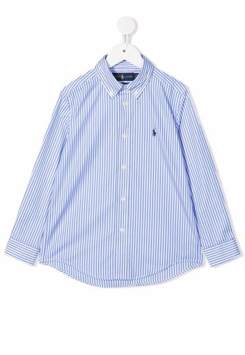 Ralph Lauren Kids embroidered-pony shirt - Blu