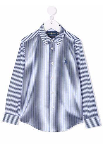 Ralph Lauren Kids cotton striped shirt - Blu