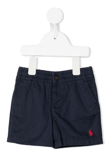 Ralph Lauren Kids logo-embroidered cotton shorts - Blu