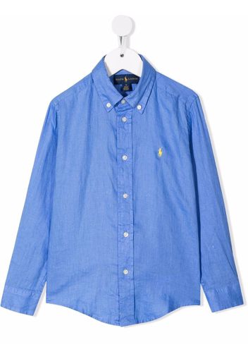 Ralph Lauren Kids Polo Pony button-down shirt - Blu