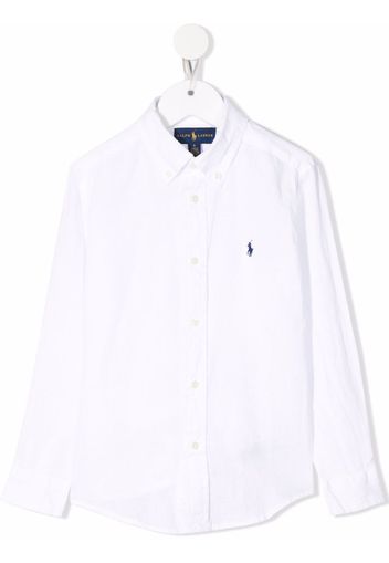 Ralph Lauren Kids Polo Pony button-down shirt - Bianco