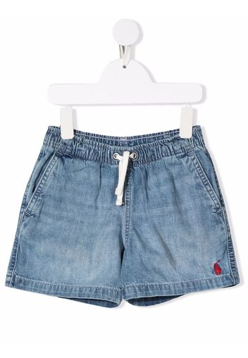 Ralph Lauren Kids drawstring denim shorts - Blu